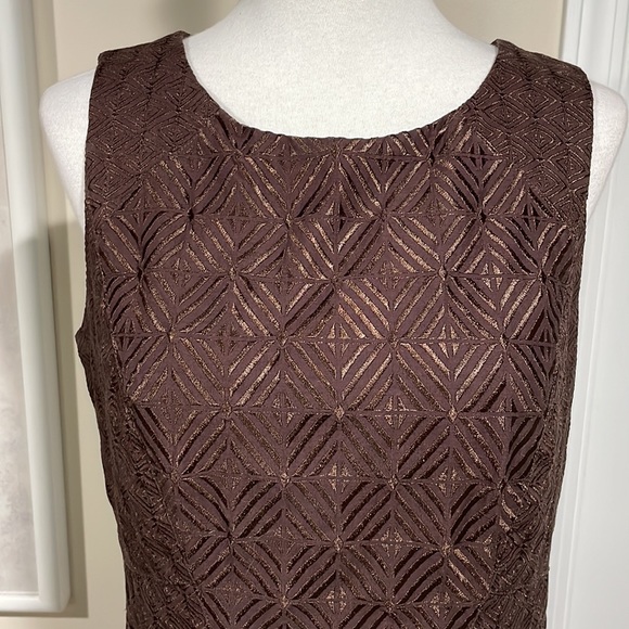 White House Black Market embroidered sheath dress. - Picture 3 of 9